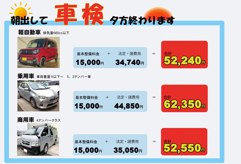 車検、新古車・中古車